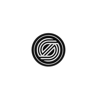 MVP Disc Sports Disc Golf PVC Patches - Simon Line Logo Black/White 2"