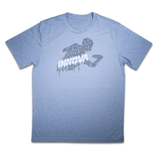 Innova Disc Golf T-Shirt Calvin Triblend Tee Flint Blue