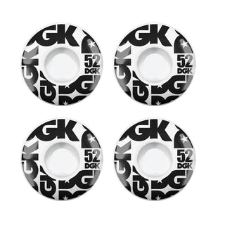 DGK Skateboard Wheels 52mm Street Formula 101A White