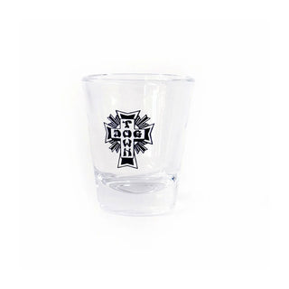 Dogtown Skateboards Glass Cross Logo Shot Glass Clear 2oz