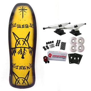 Dogtown Skateboard Complete Rat Face Yellow 10.5" x 30.87" Old School