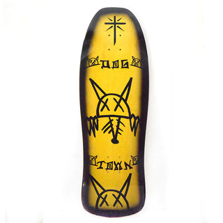 Dogtown Skateboard Deck Rat Face Yellow 10.5" x 30.87" Old School