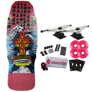 Dogtown Old School Skateboard Complete Murray Stain Pink 10.5" x 31"