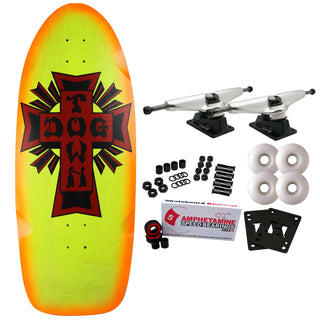Dogtown Old School Skateboard Complete Big Cross 70's Yellow 11.87" x 30.75"