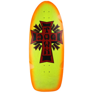 Dogtown Old School Skateboard Deck Big Cross 70's Classic Yellow 11.87" x 30.75"