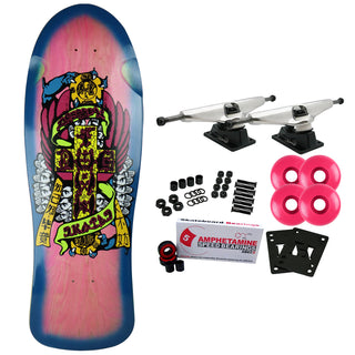 Dogtown Old School Skateboard Complete Dressen Hands Blue Fade Pink 10.25"