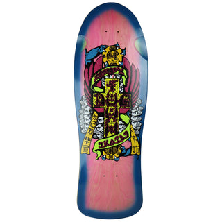 Dogtown Old School Skateboard Deck Dressen Hands Blue Fade Pink 10.25" x 30.32"