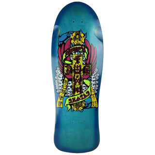 Dogtown Old School Skateboard Deck Dressen Hands Blue Fade Blue 10.25" x 30.32"