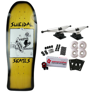 Dogtown Old School Skateboard Complete Pool Skater Fade Yellow 10.12" x 30.32"