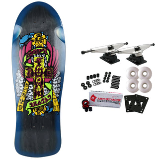 Dogtown Old School Skateboard Complete Dressen Hands Blue Fade Black 10.12"