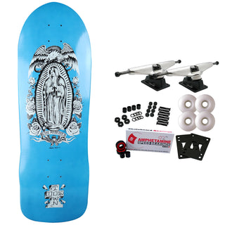Dogtown Old School Skateboard Complete Martinez Guadalupe Light Blue/White 10"