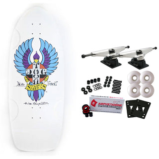 Dogtown Old School Skateboard Complete Bigfoot 70's Classic White 11.87" x 30.75"