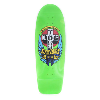 Dogtown Old School Skateboard Deck Bull Dog 70's Classic Lime 10" x 30"