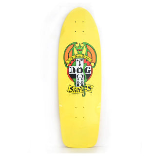 Dogtown Old School Skateboard Deck OG Red Dog 70's Classic Yellow 9" x 30"