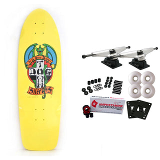 Dogtown Old School Skateboard Complete OG Red Dog 70's Rider Yellow 9" x 30.57"