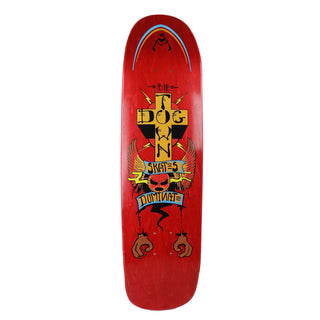 Dogtown Skateboard Deck Dominate Pool Shape Red 8.375" x 32.075"