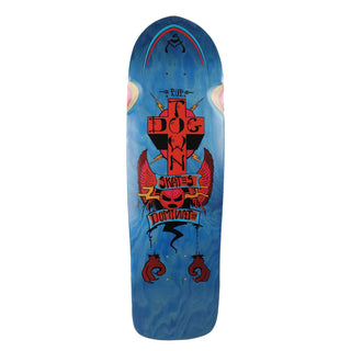 Dogtown Skateboard Deck Dominate Pool Shape Blue 9.0" x 31.875"