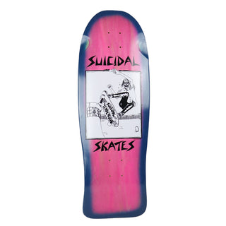 Dogtown Skateboard Deck Suicidal Skates Pool Skater Blue Fade Pink 10.12" x 30.32" Old School