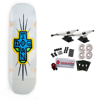 Dogtown Skateboard Complete Spray Cross Loose Trucks Grey Dip 9.5" x 32.313"