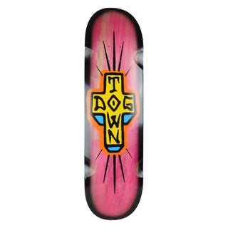 Dogtown Skateboard Deck Spray Cross Loose Trucks Pink/Black 8.5" x 32.45"