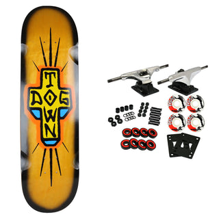 Dogtown Skateboard Complete Spray Cross Loose Trucks Orange/Black 8.5" x 32.45"