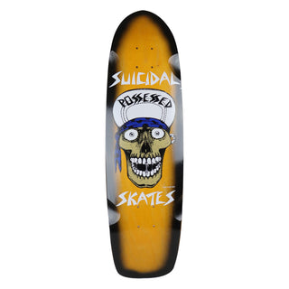Dogtown Skateboard Deck Suicidal Skates Punk Skull 70s Rider Orange Stain/Black Fade 8.375" x 30.575"