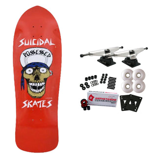 Dogtown Skateboard Complete Suicidal Skates Punk Skull Reissue Red Flake 10.125" x 30.825"