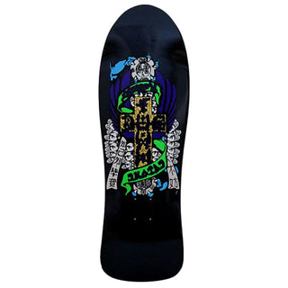 Dogtown Skateboard Deck Eric Dressen Hands 80s Reissue Gloss Black/Blue Pearl 10.053" x 30.659"