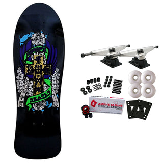 Dogtown Skateboard Complete Eric Dressen Hands 80s Reissue Gloss Black/Blue Pearl 10.053" x 30.659"