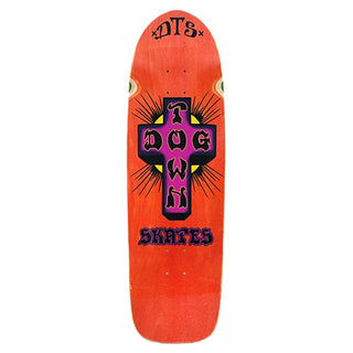 Dogtown Skateboard Deck Bigger Boy Orange Stain/Purple Corss 9.523" x 32.366"
