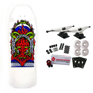 Dogtown Skateboard Complete Scott Oster 80s Reissue Gloss White/Blue Pearl 10.361" x 30.754"
