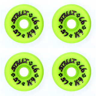Dogtown Skateboard Wheels 57mm K-9 80's Street 97A Lime Green Old School