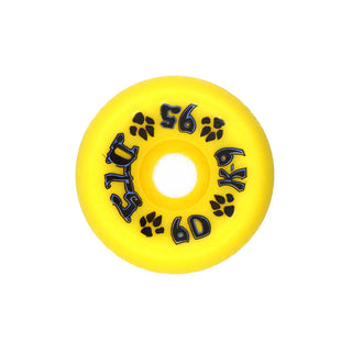 Dogtown Skateboard Wheels 60mm K-9 80's 95A Yellow Old School