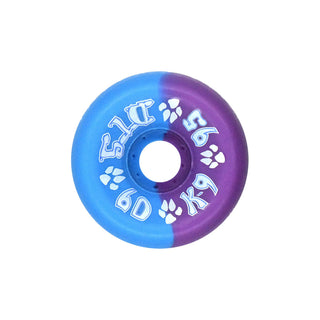 Dogtown Skateboard Wheels 60mm K-9 80's 95A Neon Blue/Purple 50/50 Old School