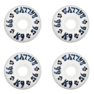 Dogtown Skateboard Wheels 56mm K-9 Rallys 99A White