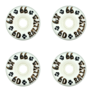 Dogtown Skateboard Wheels 60mm K-9 Rallys 99A White