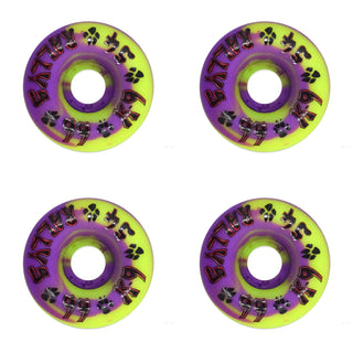 Dogtown Skateboard Wheels 54mm K-9 Rallys 99A Purple/Yellow Swirl