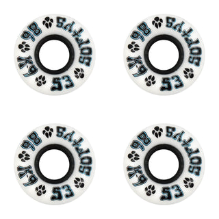 Dogtown Skateboard Wheels 53mm K-9 Softys 86A White