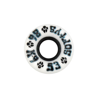 Dogtown Skateboard Wheels 53mm K-9 Softys 86A White