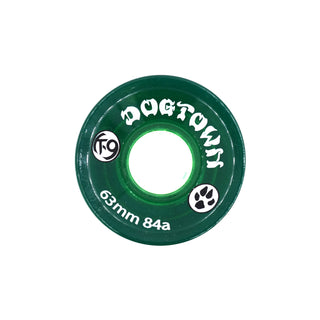 Dogtown Skateboard Wheels 63mm K-9 Premium Cruiser 84A Clear Green