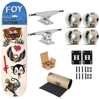Deathwish Premium Complete Skateboard Foy Tattoos 8.3875" Ft. Krux/SML/Independent