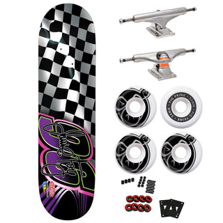 Deathwish Premium Skateboard with Indy Trucks, Pig Wheels 8.5" Foy Checkered