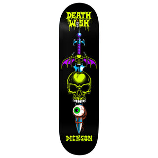 Deathwish Skateboard Dickson Relics 8.25" with Independent Trucks, Triclops Wheels