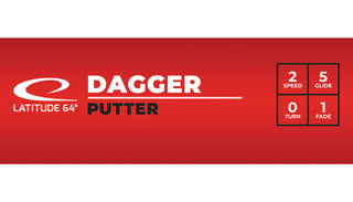 Latitude 64 Disc Golf Zero Medium Dagger Putter 2/5/0/1 Pink/Indigo 175 grams