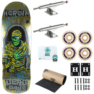 Heroin Premium Complete Skateboard Dead Dave KO2 Mummy 10.125" Ft. Ace/Spitfire/Quantum