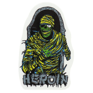 Heroin Skateboards Sticker Dead Dave Mummy 3.5" x 5.5"