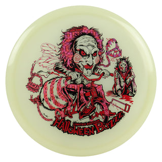 Discraft Disc Golf 2026 Mega Glo Halloween Buzzz Red/Magenta Hexagons 170-172g