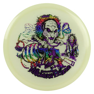 Discraft Disc Golf 2026 Mega Glo Halloween Buzzz Purple/Rainbow Stars 173-174g