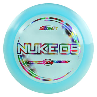 Discraft Disc Golf Z Line Nuke OS Distance Driver 13/4/0/4 Light Blue/Jellybean 170-172g