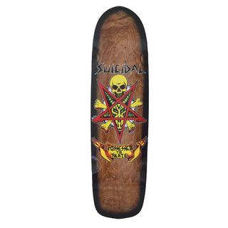 Dogtown Skateboard Deck Suicidal Skates Possessed to Skate Pool Brown/Black 8.75" x 32.5"